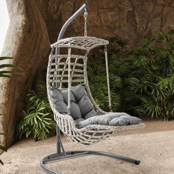 Capri Alaçatı Plus Tekli Rattan Bahçe Salıncağı