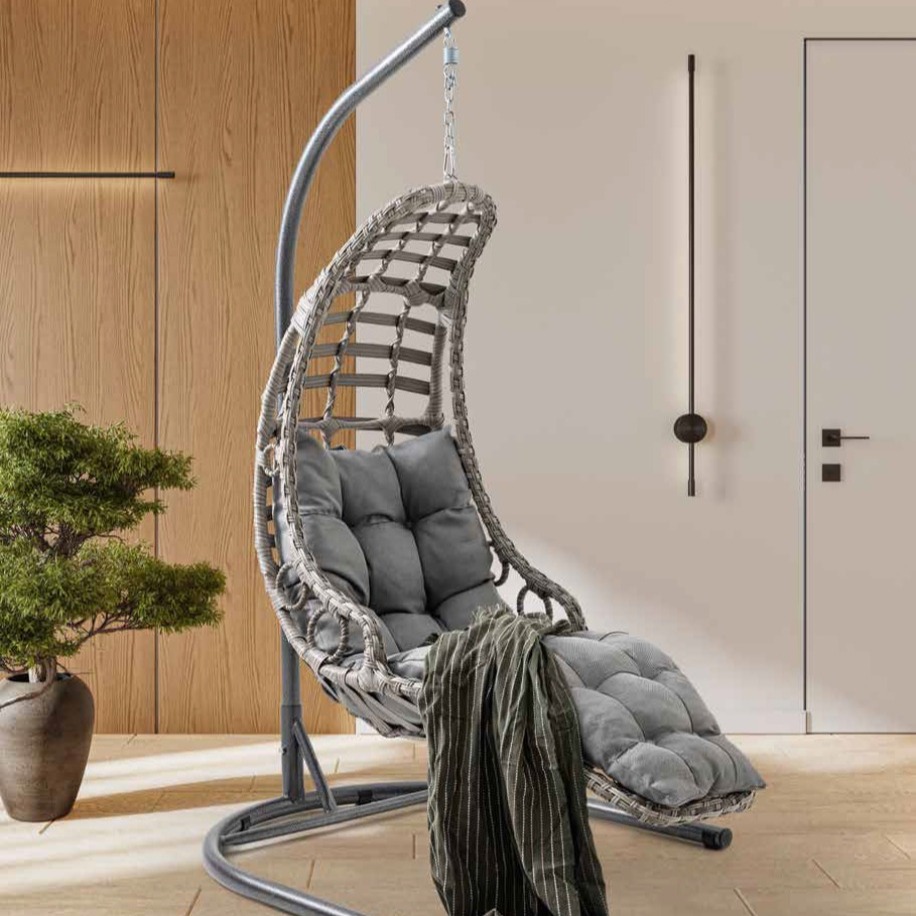 Capri Bodrum Tekli Rattan Bahçe Salıncağı