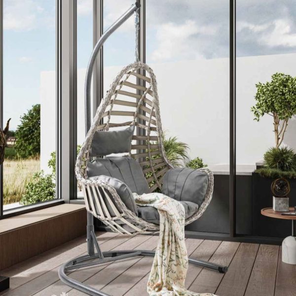 Capri Milas Tekli Rattan Bahçe Salıncağı