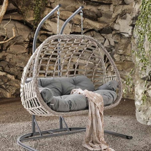 Capri Oylat Çiftli Rattan Bahçe Salıncağı